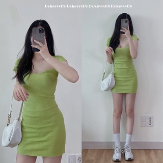 Váy len body cổ vuông 361