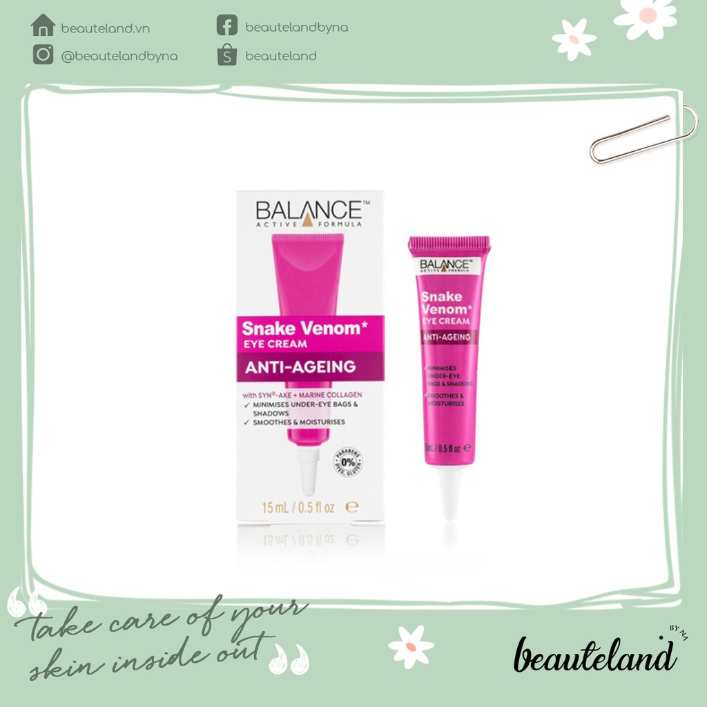 Kem dưỡng mắt Balance Active Formula Snake Venom Eye Cream