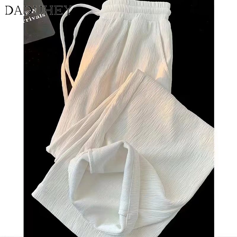 Quần dài ống rộng trơn màu eo cao thời trang cơ bản mùa thu mới 2022 dành cho nam