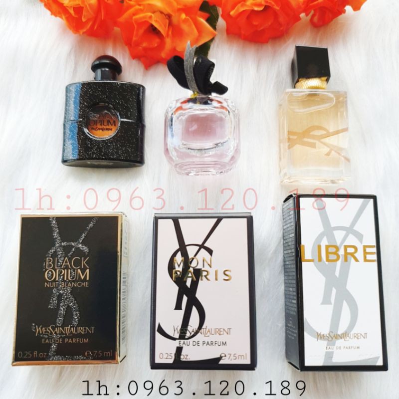 Nước hoa nữ mini YSL LIBRE _YSL black opim_YSL Mon paris EAU de parfum 7.5ml [hàngchính hãng]