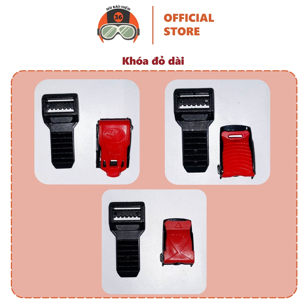 Bộ khóa cài mũ bảo hiểm GRS đủ loại, có thể thay thế được cho tất cả các loại mũ nón bảo hiểm trên thị trường