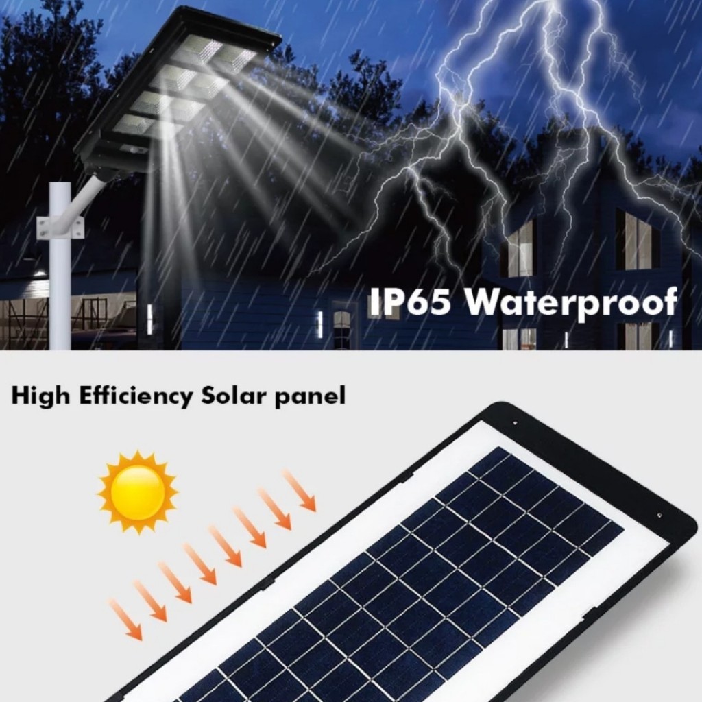 Đèn Năng Lượng Mặt Trời Liền Thể 120W Có Cảm Biến Chuyển Động, Có Điều Khiển, Chống Nước Mưa,Bảo Hành 24 tháng