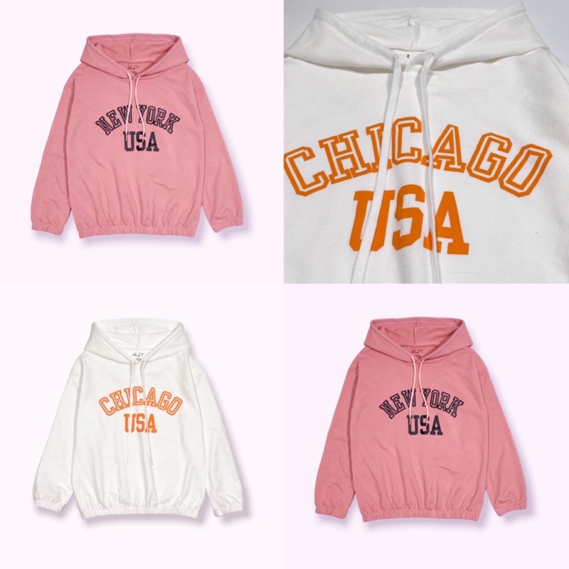 Áo nỉ da cá hoodie chị gấu nhẹ 2 màu, áo nỉ có mũ cho bé gái lớn, áo nỉ size to