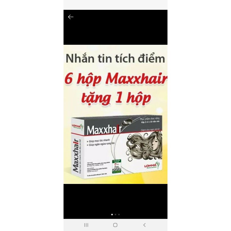 Maxxhair_viên uống giúp tóc khỏe,giảm rụng tóc,kích thích mọc tóc