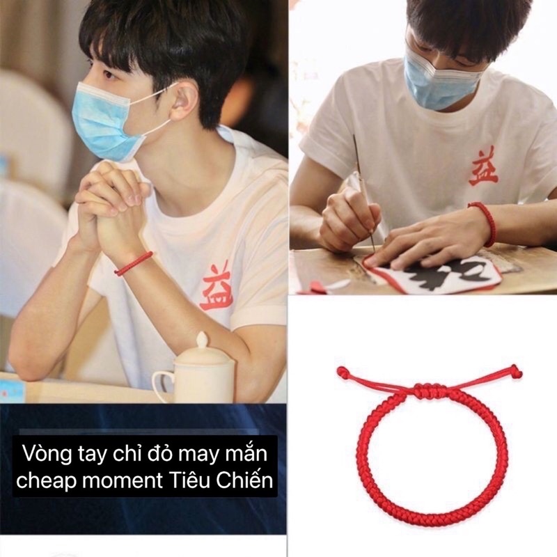 Vòng tay chỉ đỏ may mắn cheap moment Tiêu Chiến