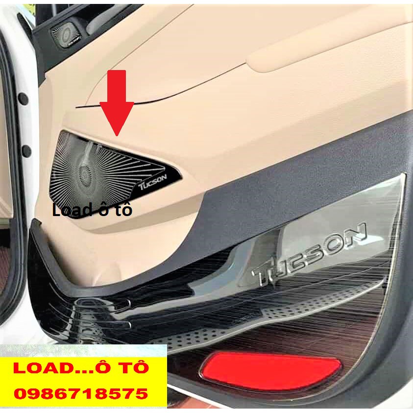 Ốp Màng Loa Xe Huyndai Tucson 2018-2021 Vân Titan Cao Cấp