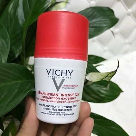 Lăn Khử Mùi Ngăn Mồ Hôi, Giữ Khô Thoáng Suốt 72H Vichy Detranspirant Intensif 72H 50ml [che tên sp khi giao hàng]