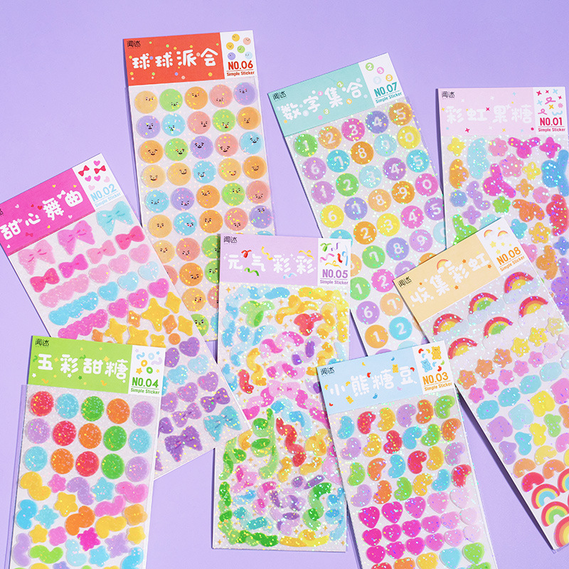 Nhãn Dán Trang Trí Sổ Tay Nhiều Màu Sắc