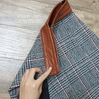 [Ảnh thật sau] MÃ SIÊU ĐẸP - CHÂN VÁY CHỮ A CẠP DA