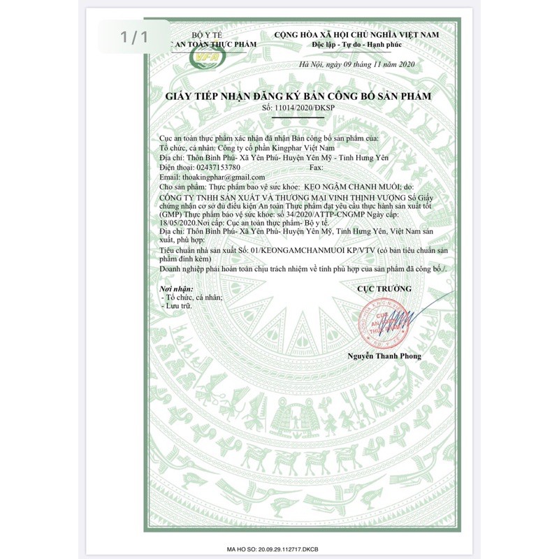 KẸO NGẬM NHUẬN PHẾ Kingphar - Vỉ 8 viên -Giúp Bổ Phế Tiêu Đờm, Làm Ấm Đường Hô Hấp