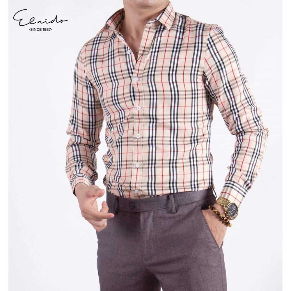 Áo sơ mi nam cổ bẻ họa tiết kẻ phong cách thời trang Hàn Quốc JKT FASHION | BigBuy360 - bigbuy360.vn