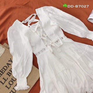 Đầm voan đan dây sau lưng
