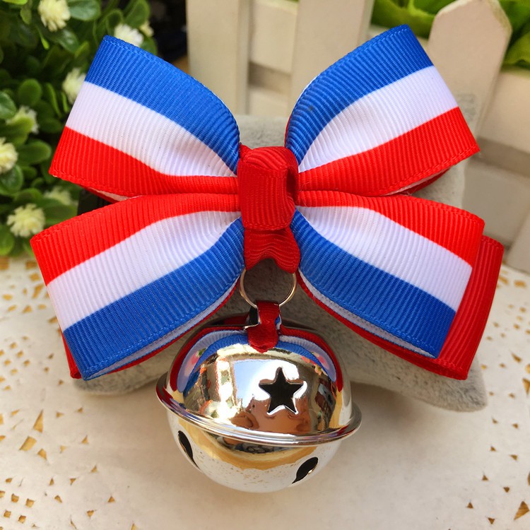 Vòng cổ nơ kèm chuông lớn cho chó mèo