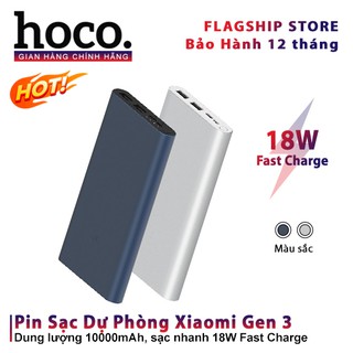 Pin Sạc Dự Phòng Xiaomi Gen 3 Chính Hãng 10000mAh Version 2019 Hỗ Trợ Sạc Nhanh 18W - Bảo Hành 12 Tháng