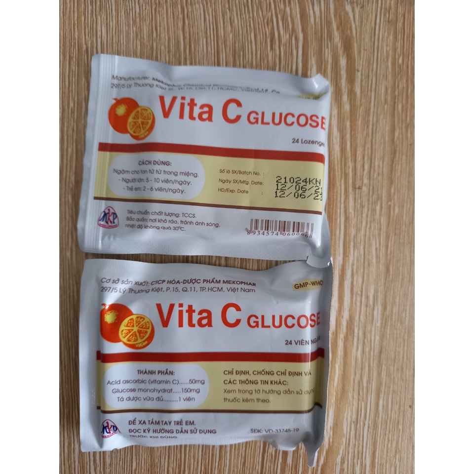 Kẹo Cam Vita C glucose - 24 Viên Ngậm.Bổ sung Vitamin C, Tăng đề kháng