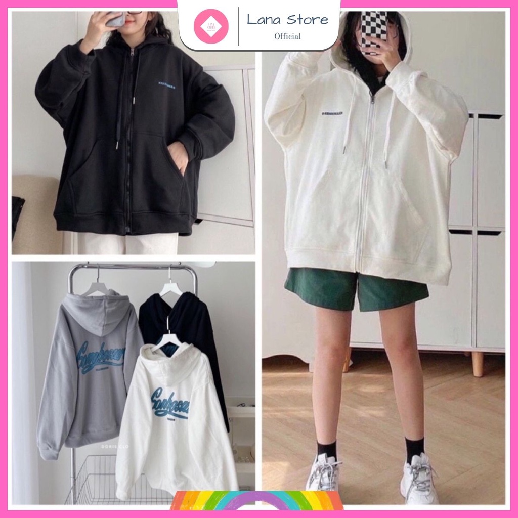 Áo Hoodie Zip Combosure Form Unisex Nón 2 Lớp Trùm Đầu