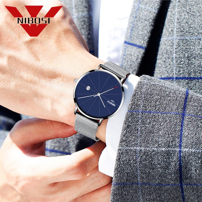 ĐỒNG HỒ NAM NIBOSI 2321 CHÍNH HÃNG - MÀU ĐEN/VÀNG ĐỒNG