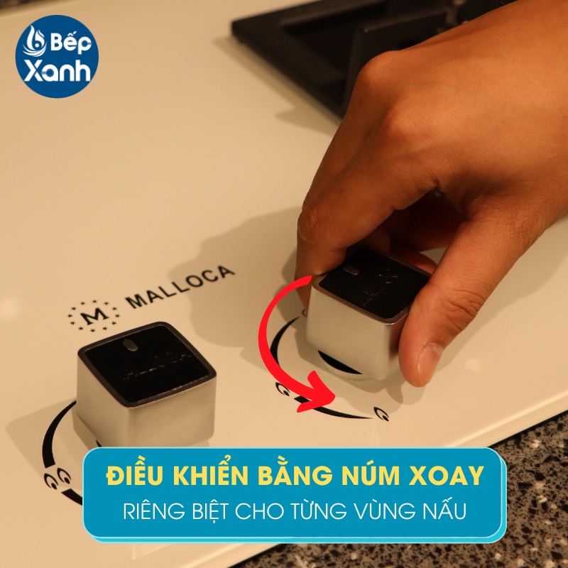 Bếp gas âm 2 gas Malloca AS 9502W Hàng Chính Hãng