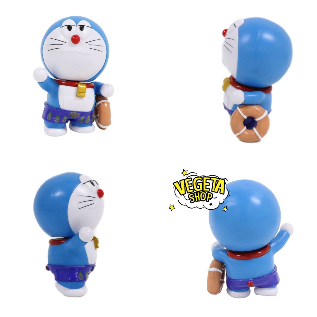 Mô hình Doraemon - 6 tư thế Doremon phù thủy cưỡi chổi đầu bếp nấu ăn pha chế tập tạ thể hình họa sĩ cứu hộ bãi biển