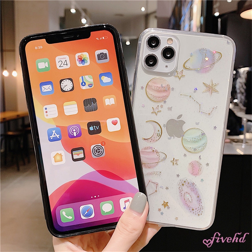 Samsung A90 A80 A70 A60 A50s A40 A30 A20 A10 A30s Phone Case Bling Glitter Starry Sky Transparent Soft Shell All-inclusive Protective Cover