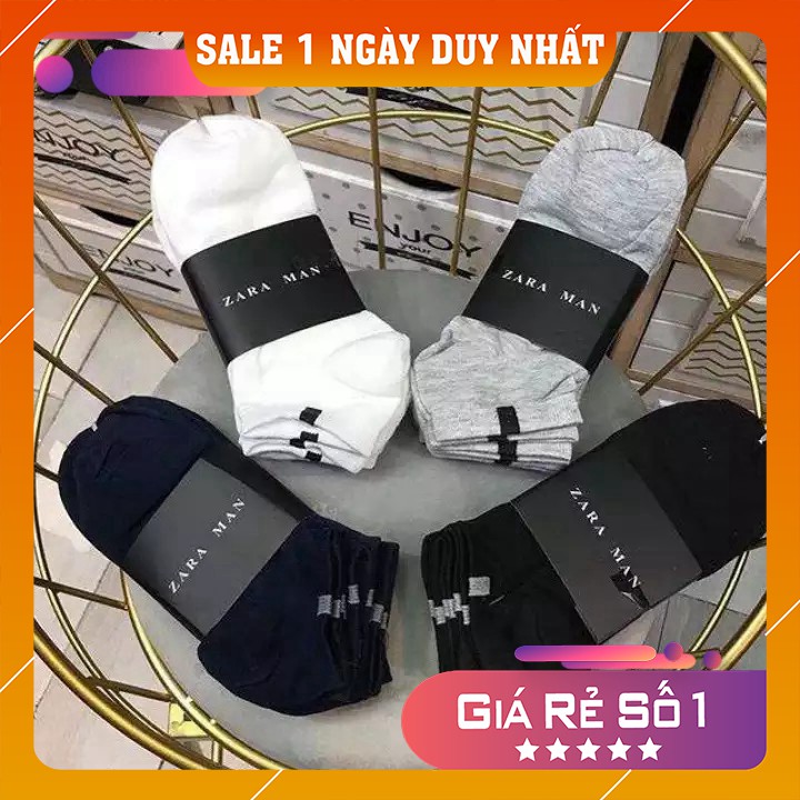 Tất nam 💜FREESHIP💜 Set 10 đôi tất vớ nam Zara Men cổ ngắn đẹp rẻ