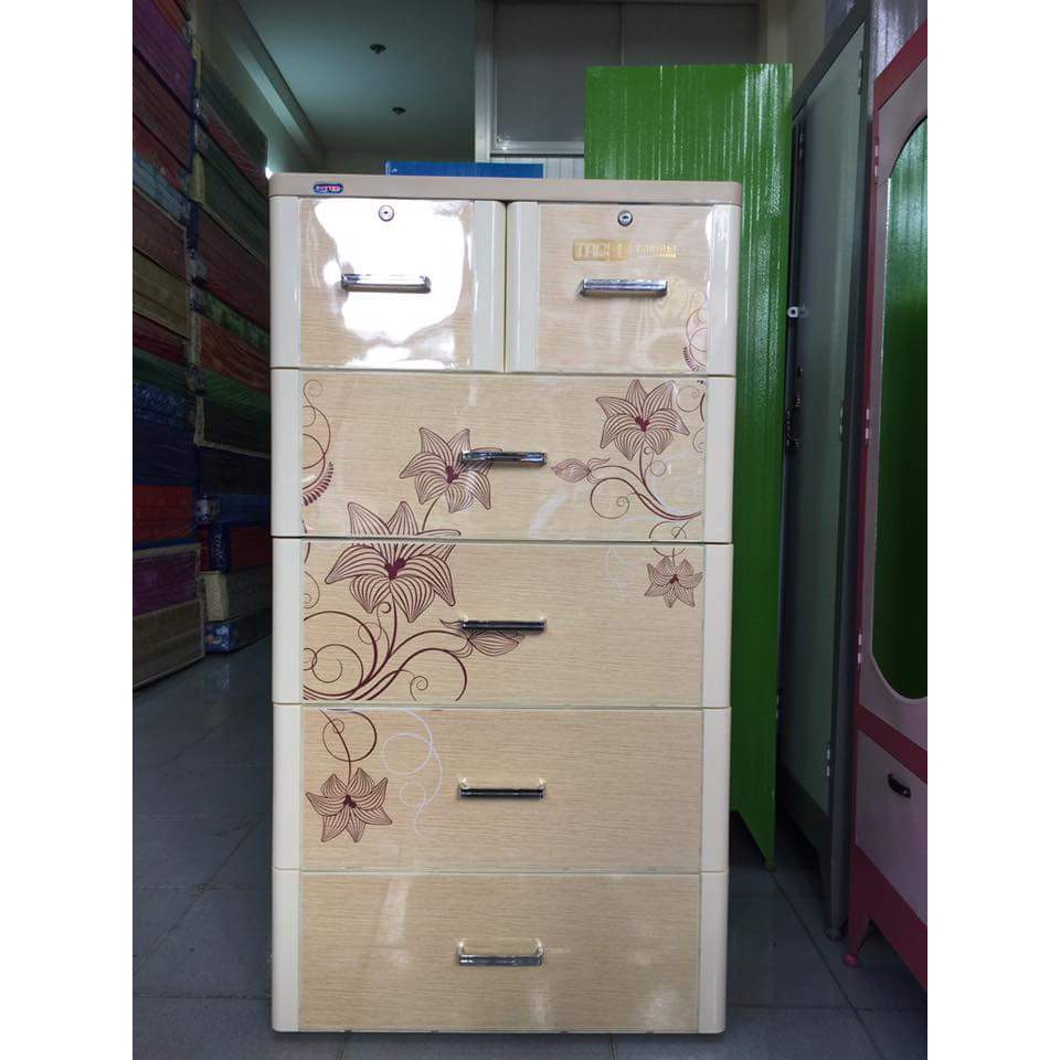 Tủ nhựa Tabi L 5 tầng Kem