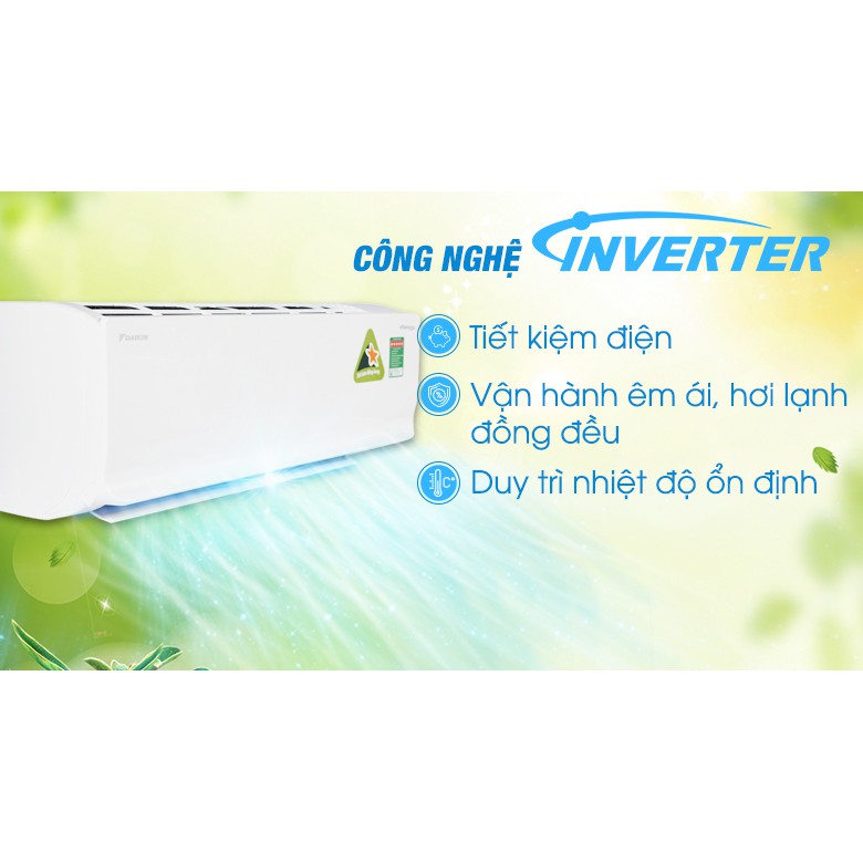 Điều hòa Daikin 1 chiều 9.000BTU inverter FTKC25TVMV