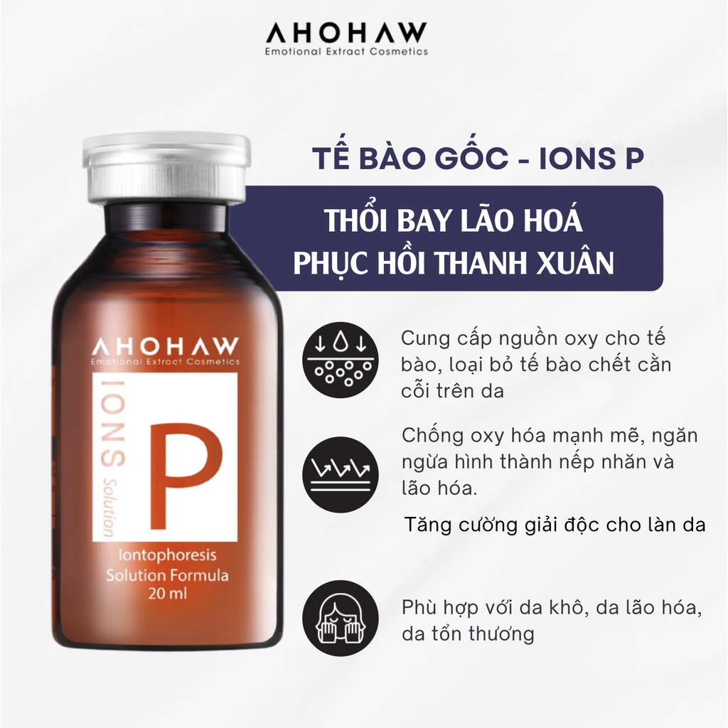 Tế bào gốc TRẺ HOÁ Ions P Ahohaw  hàn quốc