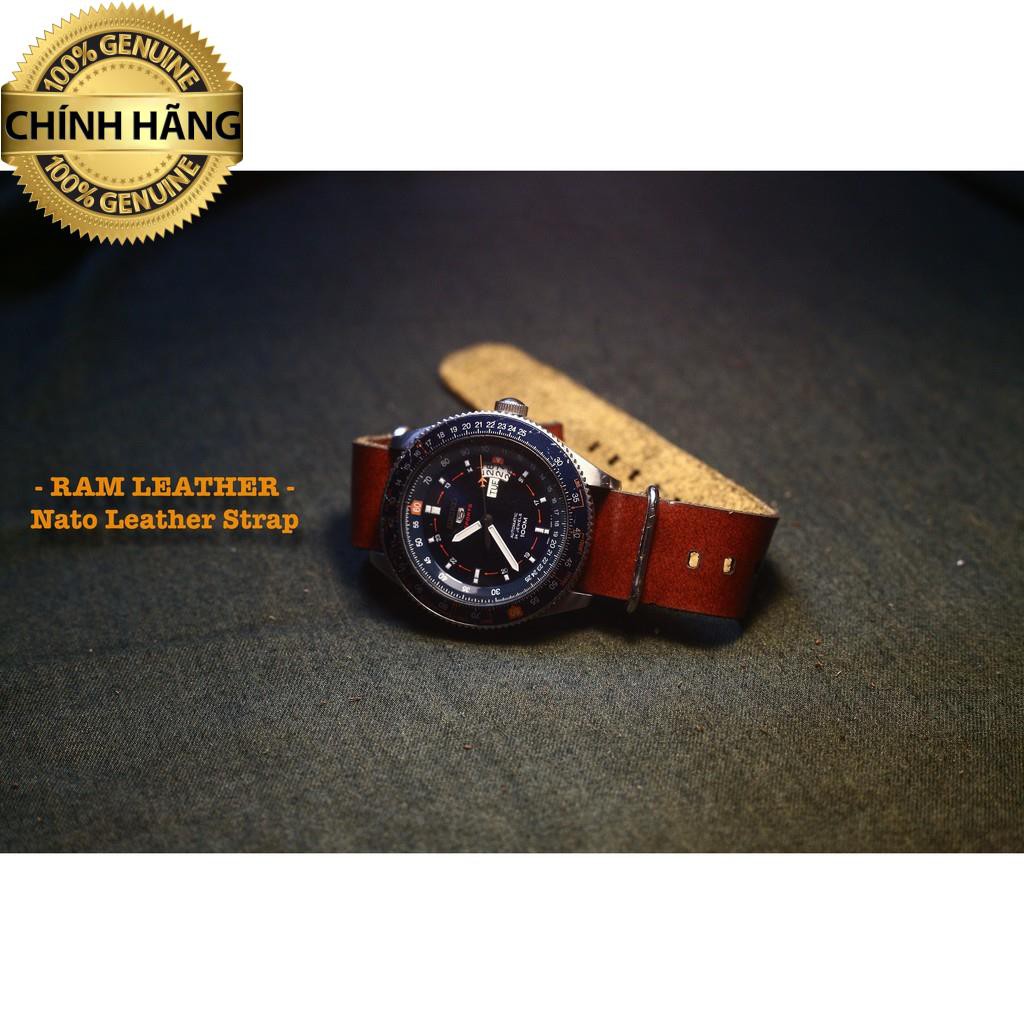 Dây đồng hồ Nato da bò - Nato Leather Strap - Full size - RAM N1 .