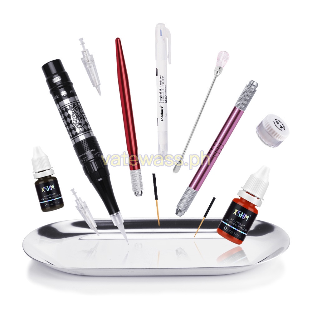 Thép không gỉ kim loại lông mày bán vĩnh viễn trang điểm công cụ hình xăm khay lưu trữ để lưu trữ