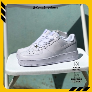Giày Thể Thao Nam Nữ Trắng Full Basic Kong Sneaker.