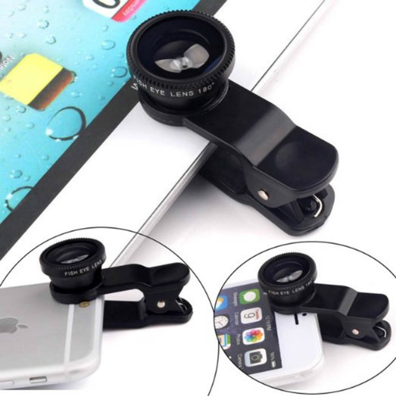 Ống Kính Fisheye 3 Trong 1 Cho Điện Thoại