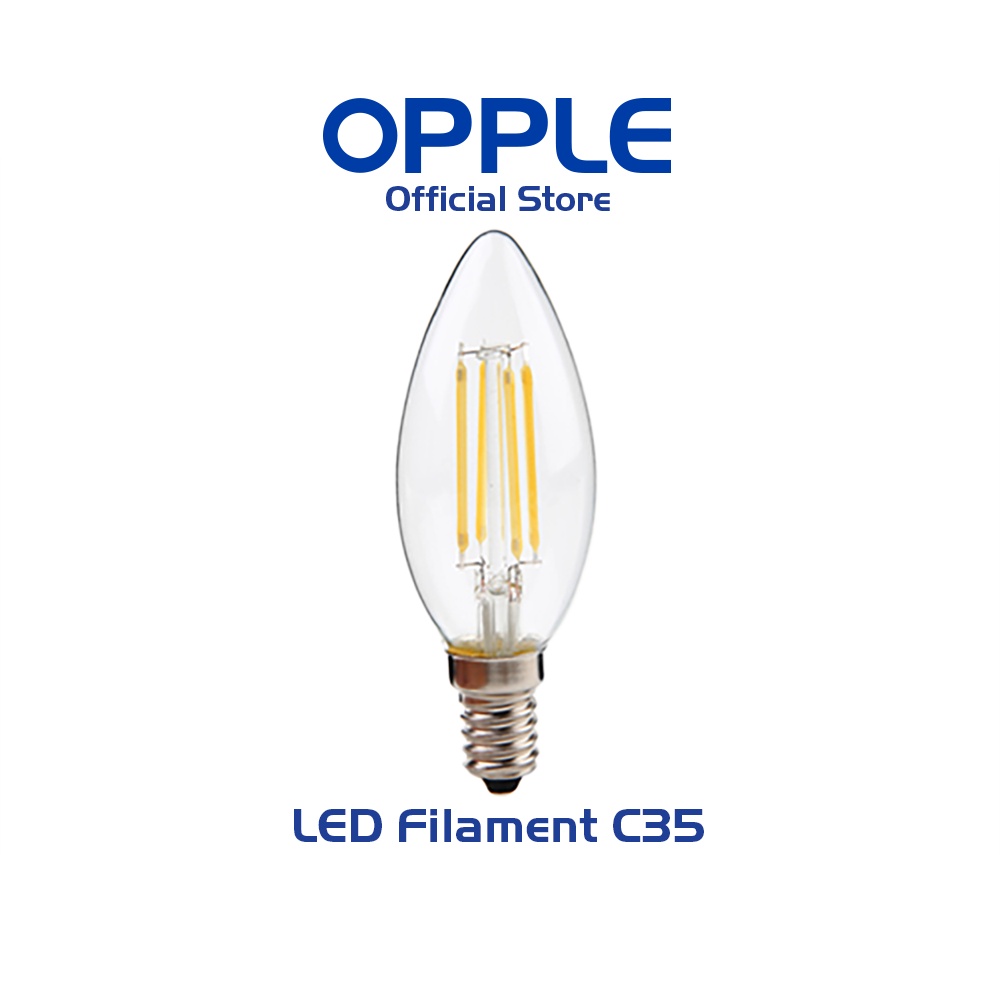 Bóng Đèn OPPLE LED Fila Ecomax C35 E14 - Hiệu Ứng Ánh Sáng Như Bóng Sợi Đốt
