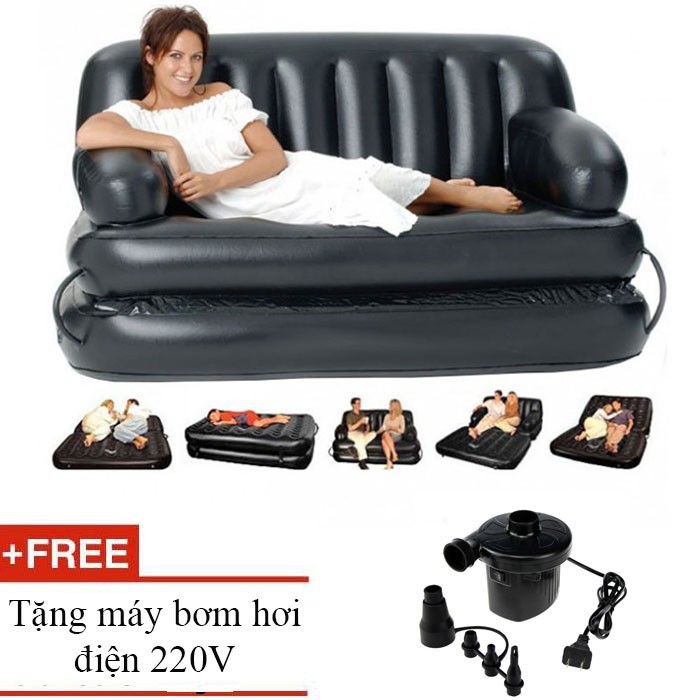 Ghế giường hơi đa năng Sofa and bed tặng bơm điện 220V + Tặng kèm Máy bơm hơi - Cao Cấp