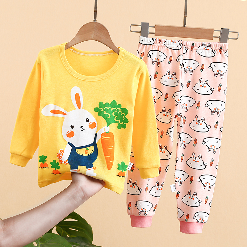 Bộ Đồ Ngủ Cotton 2 Món Tay Dài Kiểu Dáng Xinh Xắn Cho Bé