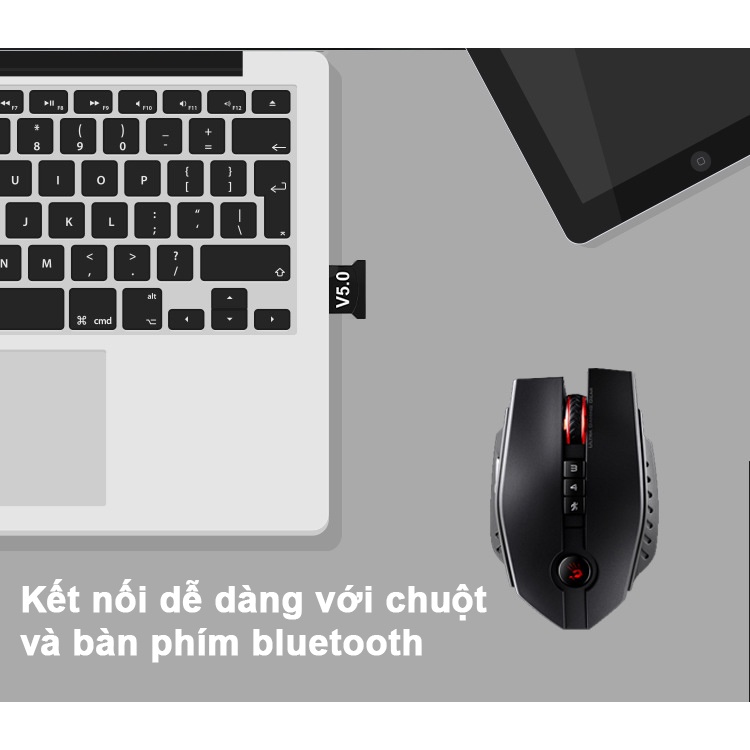 USB bluetooth dongle v5.0 hỗ trợ kết nối đa nền tảng, gửi nhận file tốc độ cao, điều khiển nhạc, dễ dàng sử dụng | WebRaoVat - webraovat.net.vn