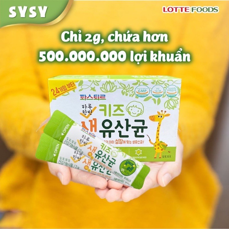 Men Vi Sinh Sysy Hàn Quốc - LOTTE FOODS hết biếng ăn táo bón tiêu hoá khoẻ