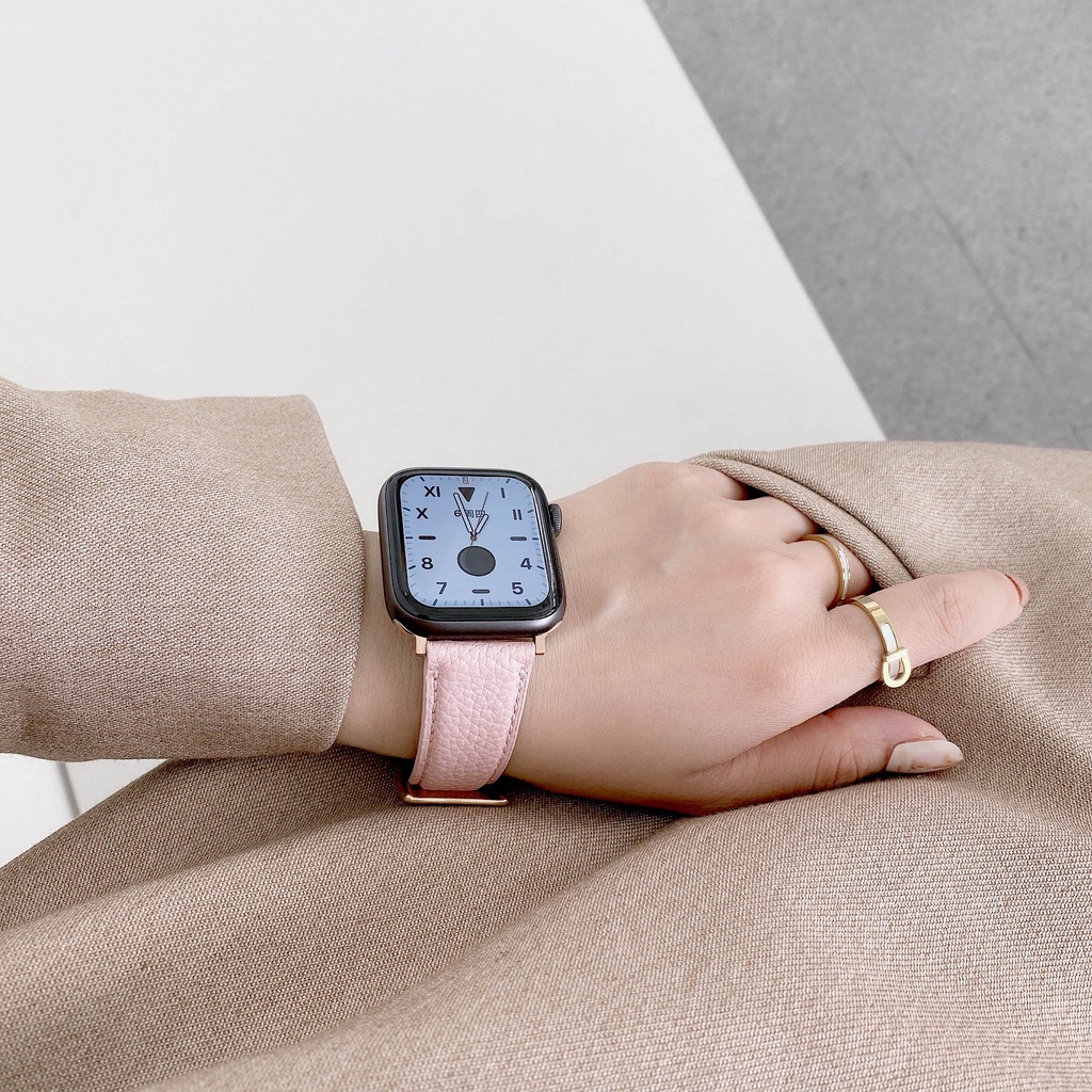 Dây Đeo Bằng Da Thật Cho Đồng Hồ Thông Minh Apple 38mm 42mm 40mm 44mm 41mm 45mm