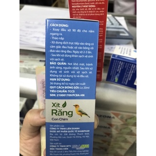 Xịt răng con chim lọ 20 ml