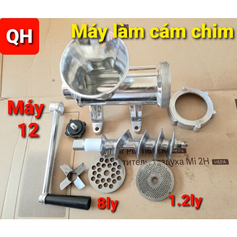 Máy làm cám chim 12 lỗ sàng 1.2ly - Làm cám khuyên và chim hút mật