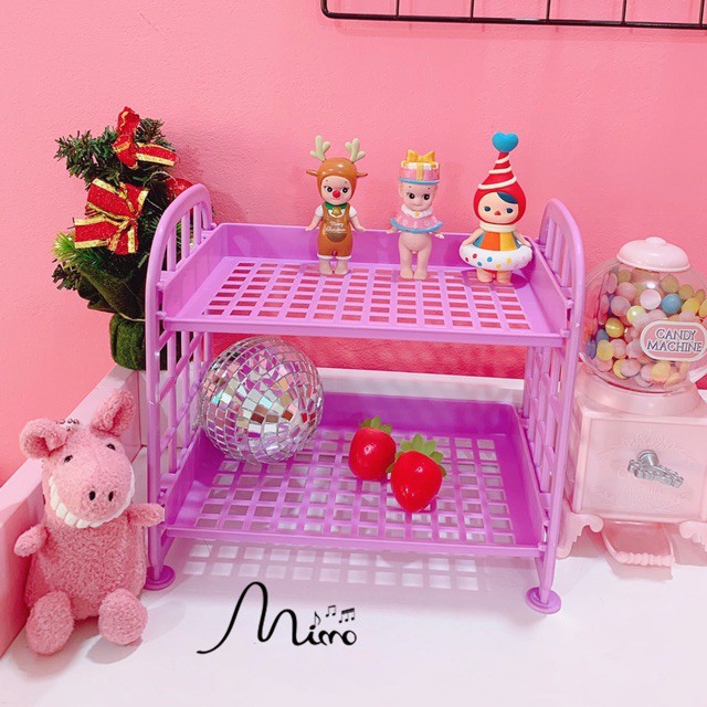 Kệ nhựa Mini 2 tầng mini để đồ gọn gàng