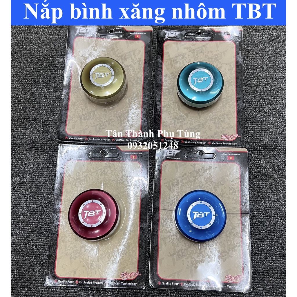 Nắp bình xăng nhôm TBT gắn nhiều dòng xe