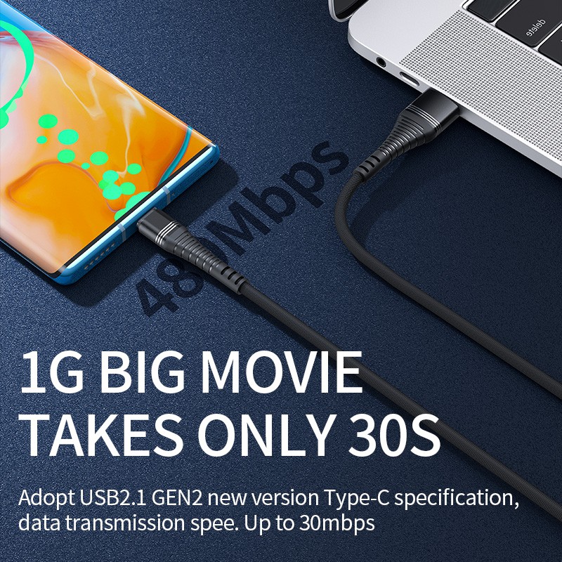Củ sạc 18W sạc nhanh BASIKE Type-C 1M 3A cho Samsung Huawei