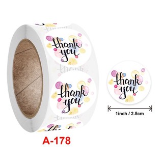 Set 500 tem dán sticker thank you mẫu ngẫu nhiên