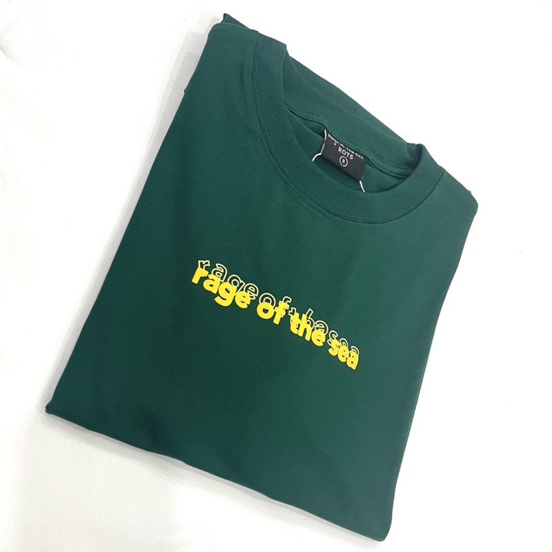 ÁO THUN UNISEX TAY LỠ RAGE OF THE SEA  BASIC IN SS2-MÀU XANH RÊU