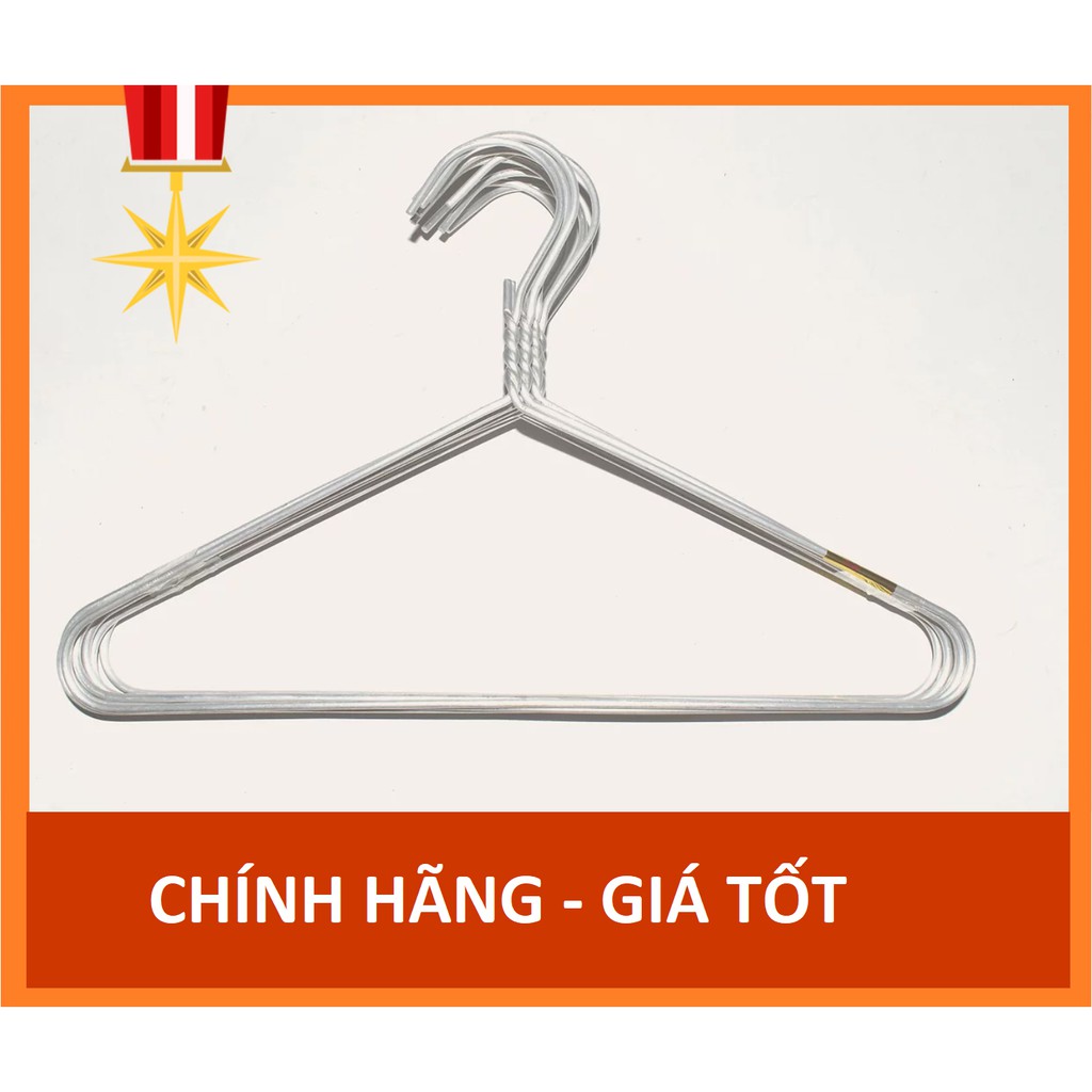 ✅  MÓC NHÔM EM BÉ CAO CẤP LONG QUÂN - TREO QUẦN ÁO TRẺ EM - 1 BÓ 10 MÓC