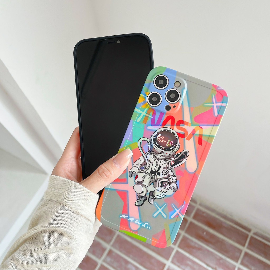 Ốp lưng iphone dẻo mềm TPU phi hành gia vũ trụ Nasa 7/7plus/8/8plus/x/xr/xs/11/12/pro/max/plus/pro/12promax/Xsmax