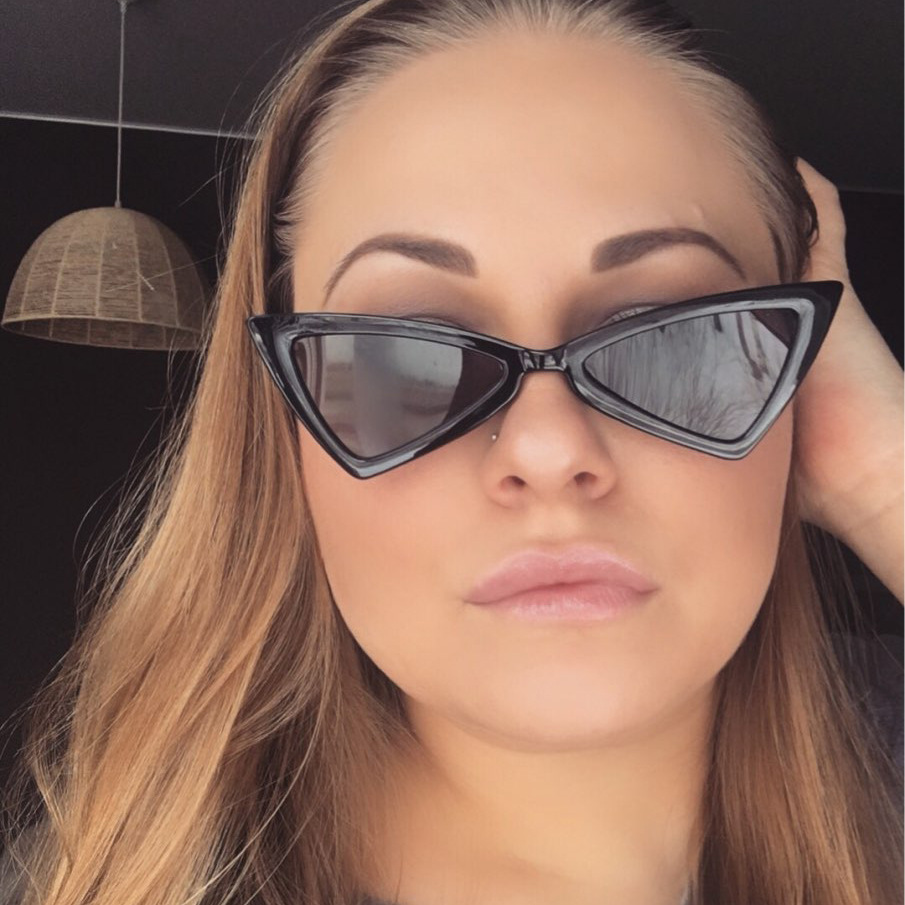 Kính Mát Mắt Mèo Gọng Nhỏ Phong Cách Retro