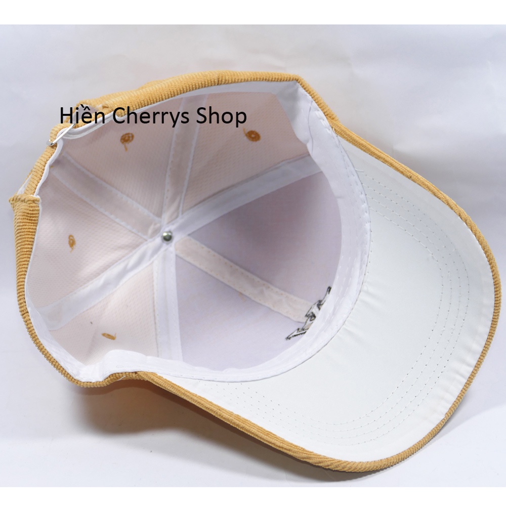 Nón kết thêu hình chữ N &amp; V chất liệu nhung tăm cao cấp form unisex nam nữ