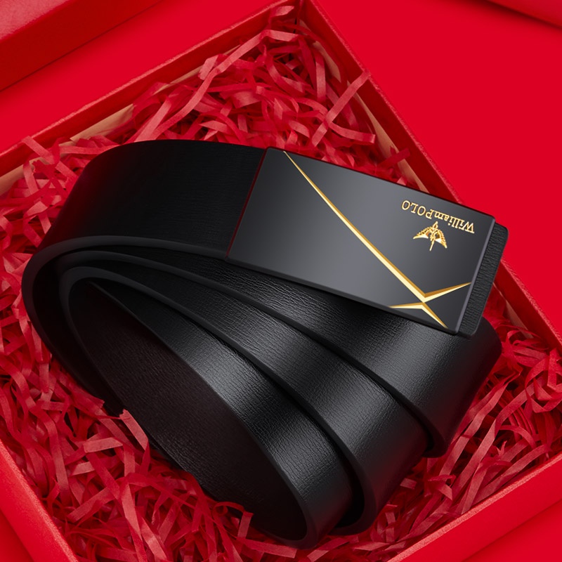 Thắt lưng Nam thời trang - da bò, mặt kim loại cao cấp nhập khẩu chính hãng William Polo - Bảo hành 12 tháng